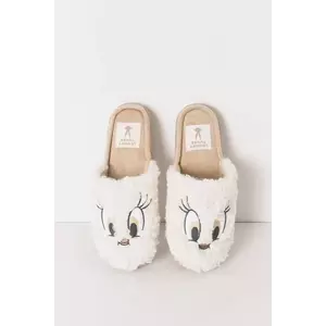 women'secret papuci de casă MULTILICENSE URBAN culoarea alb, 4992549 imagine