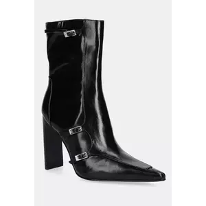 Steve Madden botine Fastened culoarea negru, cu toc drept, 11004818 imagine