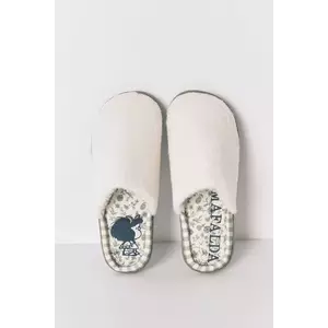 women'secret papuci de casă MULTILICENSE COTTAGE culoarea bej, 4992527 imagine