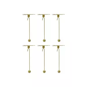 House Doctor sfeșnic decorativ suspendat HDLeaves 15, 5 x 7, 5 cm 6-pack culoarea galben imagine