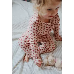 Konges Sløjd leggins copii NIA PANTS GOTS culoarea portocaliu, cu imprimeu, KS103944 imagine