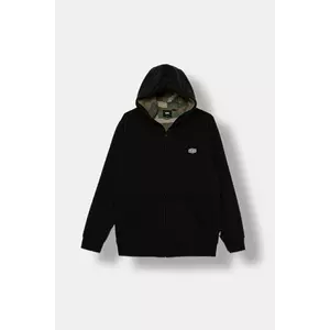 Vans bluză copii Dover Thermal Lined Full Zips culoarea negru, cu glugă, uni, VN000PX8LUT1 imagine