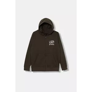 Vans bluză copii Rippled Full Zip culoarea maro, cu glugă, cu imprimeu, VN000PX2EMP1 imagine