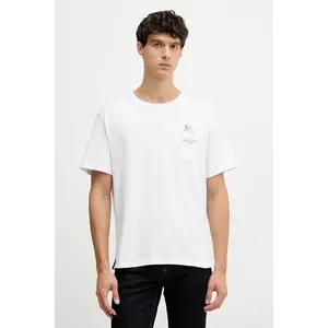 Pepe Jeans tricou din bumbac culoarea alb, cu imprimeu, PM5010095 imagine