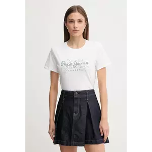 Pepe Jeans tricou din bumbac culoarea alb, PL5000049 imagine