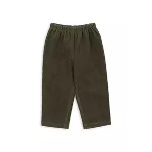 Konges Sløjd pantaloni de bumbac pentru copii SULLY PANTS GOTS culoarea verde, uni, KS104006 imagine