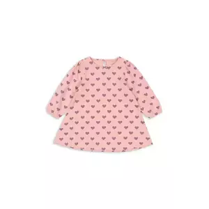 Konges Sløjd rochie din bumbac pentru copii DREY DRESS GOTS culoarea roz, mini, evazați, KS103782 imagine