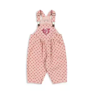 Konges Sløjd pantaloni de bumbac pentru copii NOLA SEQUIN OVERALLS GOTS culoarea roz, KS103947 imagine