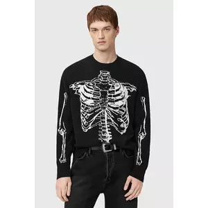 AllSaints pulover din amestec de lână SKELLI culoarea negru, M051KD imagine