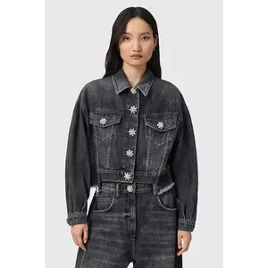 AllSaints geacă jeans BETH culoarea negru, de tranziție, W033OD imagine