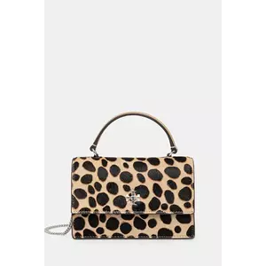 Tory Burch poșetă de piele Kira Haircalf Mini culoarea bej, 174399.250 imagine