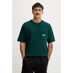 adidas Originals tricou din bumbac Mg Lo Ss T culoarea verde, cu imprimeu, JY2990 imagine