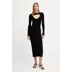 Diesel rochie din lână M-OLONI culoarea negru, maxi, evazați, A18905.0PLBF imagine