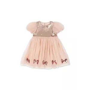 Konges Sløjd rochie fete MEI DRESS culoarea roz, mini, evazați, KS103906 imagine