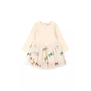 Konges Sløjd rochie fete YVONNE BALLERINA DRESS culoarea bej, mini, evazați, KS104045 imagine