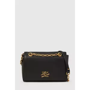 Karl Lagerfeld poșetă de piele culoarea negru, A4W30084 imagine