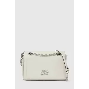 Karl Lagerfeld poșetă de piele culoarea bej, A4W30084 imagine