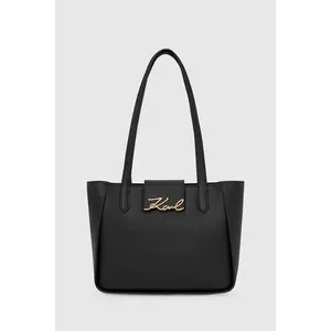Karl Lagerfeld poșetă de piele culoarea negru, A4W30066 imagine