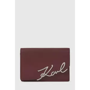 Karl Lagerfeld portofel de piele culoarea bordo, A4W32018 imagine