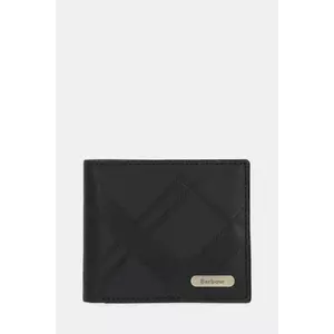 Barbour portofel de piele culoarea negru, MLG0077 imagine