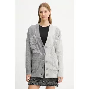 Blugirl Blumarine cardigan din amestec de lână culoarea gri, călduros, RF5156.MA870 imagine