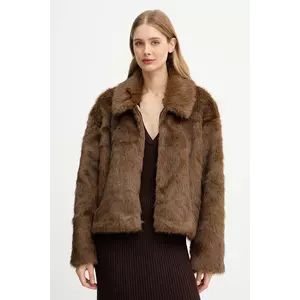 Bardot palton culoarea maro, 59474JB3 imagine