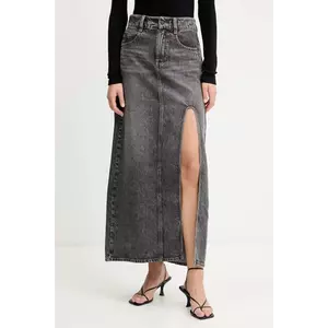 Miss Sixty fustă jeans culoarea gri, maxi, evazați, 6S3KJ40600 imagine