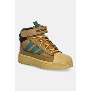 adidas Originals cizme de iarnă pentru copii SUPERSTAR WINTER TREK culoarea maro, JQ0343 imagine
