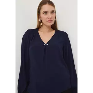 Medicine bluza culoarea albastru marin, neted imagine