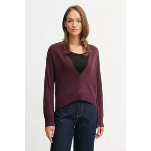 United Colors of Benetton cardigan din amestec de lână culoarea bordo, light, 102HD6052 imagine