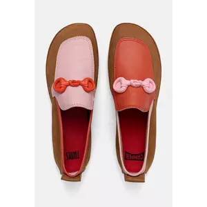 Camper mocasini de piele TWS culoarea maro, cu toc plat, K201833-002 imagine