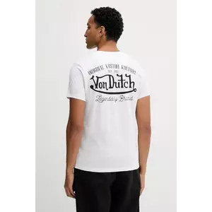 Von Dutch tricou din bumbac culoarea alb, cu imprimeu, VD.1.TSC.EYE imagine