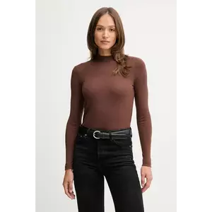 Pepe Jeans longsleeve culoarea maro, cu turtleneck, PL5000042 imagine