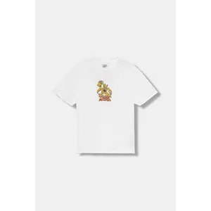 Vans tricou de bumbac pentru copii Goblin Step SS culoarea alb, cu imprimeu, VN000PY4WHT1 imagine