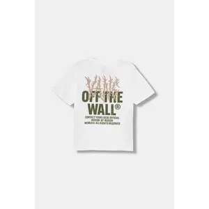 Vans tricou copii Metal Wall SS culoarea alb, cu imprimeu, VN000R03WHT1 imagine