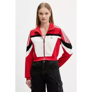 adidas Originals bluză Tracktop culoarea roșu, cu imprimeu, JY2387 imagine