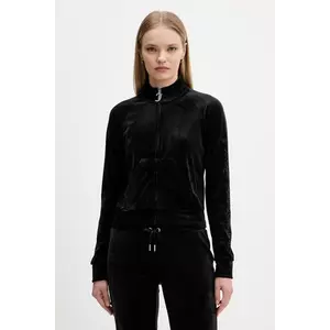 Juicy Couture bluză din velur culoarea negru, cu imprimeu, JCWCT225308 imagine