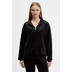 Juicy Couture bluză din velur culoarea negru, uni, JCBAS224810 imagine