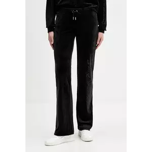 Juicy Couture pantaloni de trening din velur culoarea negru, uni, JCWBJ225311 imagine