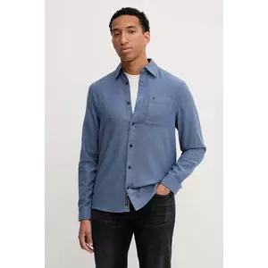 Tommy Jeans cămașă din bumbac culoarea bleumarin, cu guler clasic, regular, DM0DM22023 imagine