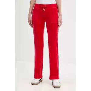 Juicy Couture pantaloni de trening DEL RAY POCKETED PANT culoarea roz, uni, JCAP180 imagine
