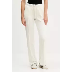 Juicy Couture pantaloni de trening din velur culoarea bej, cu imprimeu, JCWBJ225307 imagine