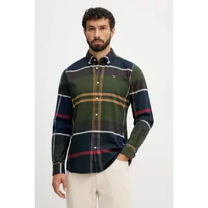 Barbour camasa din bumbac culoarea bej, cu guler button-down, slim imagine