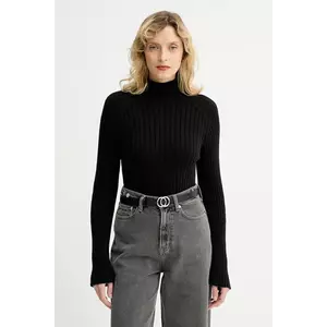 Marc O'Polo pulover de bumbac culoarea negru, cu turtleneck, 509605960173 imagine