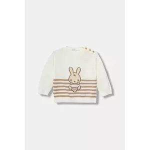 United Colors of Benetton pulover din amestec de lână pentru bebeluși culoarea bej, light, 10F4B101H imagine