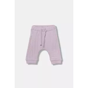 United Colors of Benetton pantaloni de trening pentru bebeluși culoarea violet, uni, 3JOEAF02G imagine