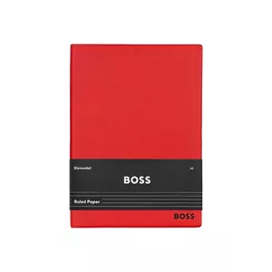 BOSS caiet Essential Red Lined A5 culoarea rosu imagine