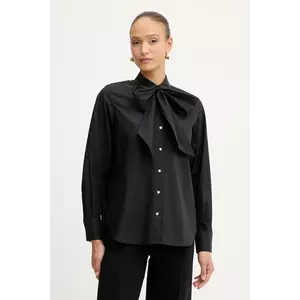 Karl Lagerfeld cămașă din bumbac culoarea negru, regular, A4W11009 imagine