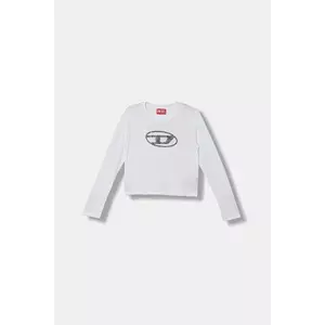 Diesel longsleeve copii TDOLSY T-SHIRT culoarea alb, J02413 imagine