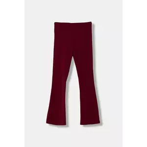 United Colors of Benetton leggins copii culoarea bordo, uni, 3DKECF037 imagine